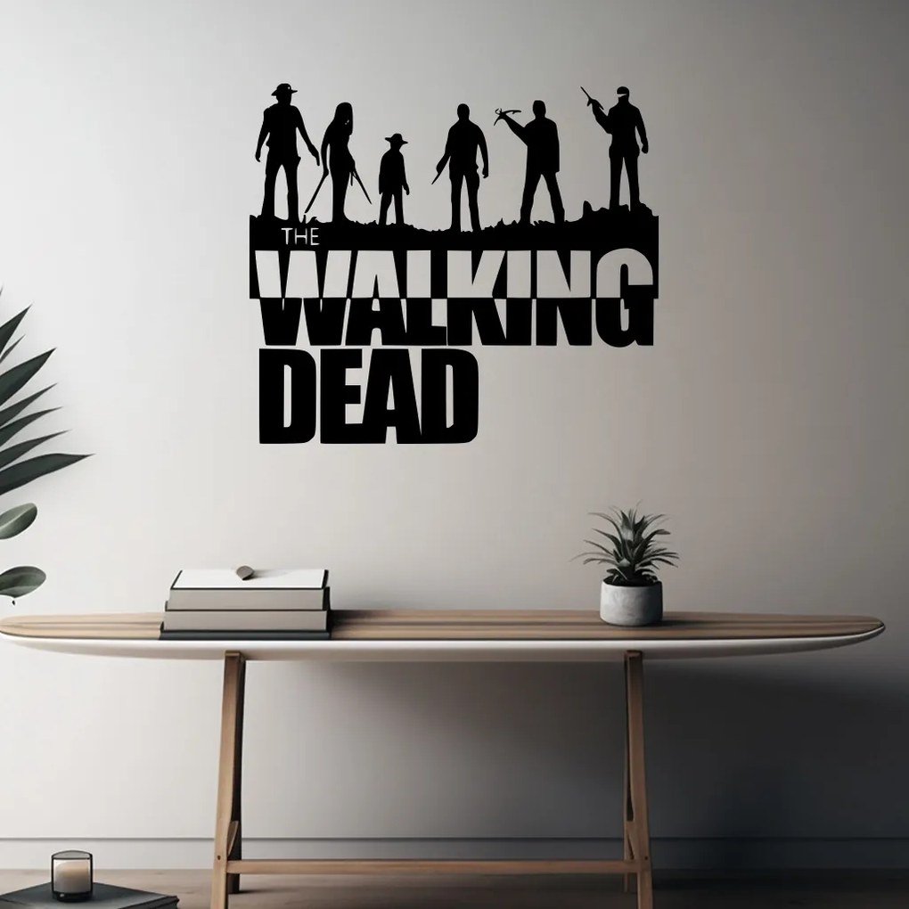 Veselá Stena Samolepka na stenu na stenu The Walking Dead Farba: čierna