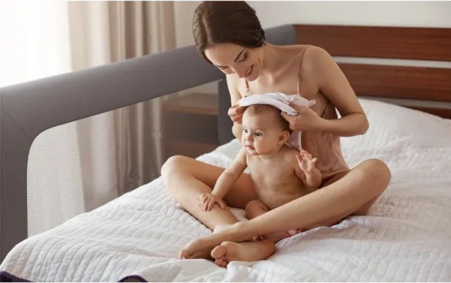 Bezpečnostná zábrana na posteľ Cover 30 sivá 200 cm