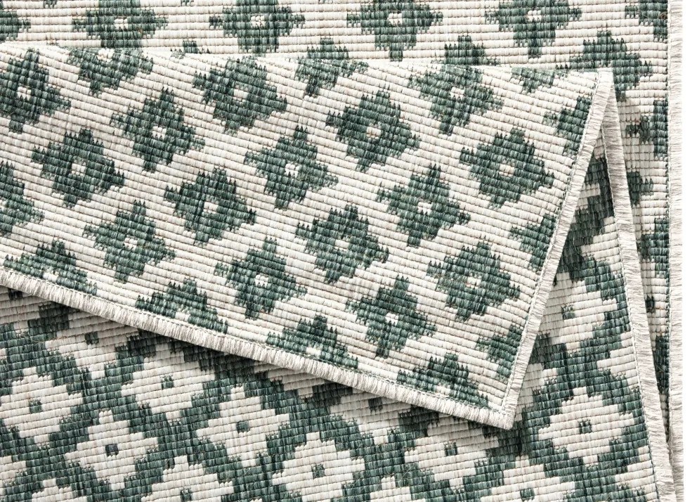 Hanse Home, Kusový koberec Twin-Wendeteppiche 103125 grün creme – na von aj na doma, 160x230, zelená, chodba / predsieň