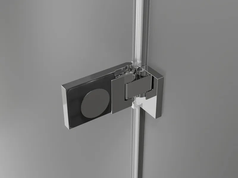 Mexen Lunar-F Duo, skladací sprchový kút 70 x 70 cm, 8mm číre sklo, chrómový profil, 836-070L-070P-01-00