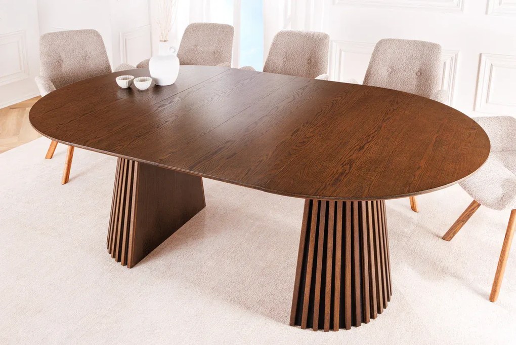 Rozťahovací jedálenský stôl Ali Wood 120-160-200 cm tmavý prírodný dub