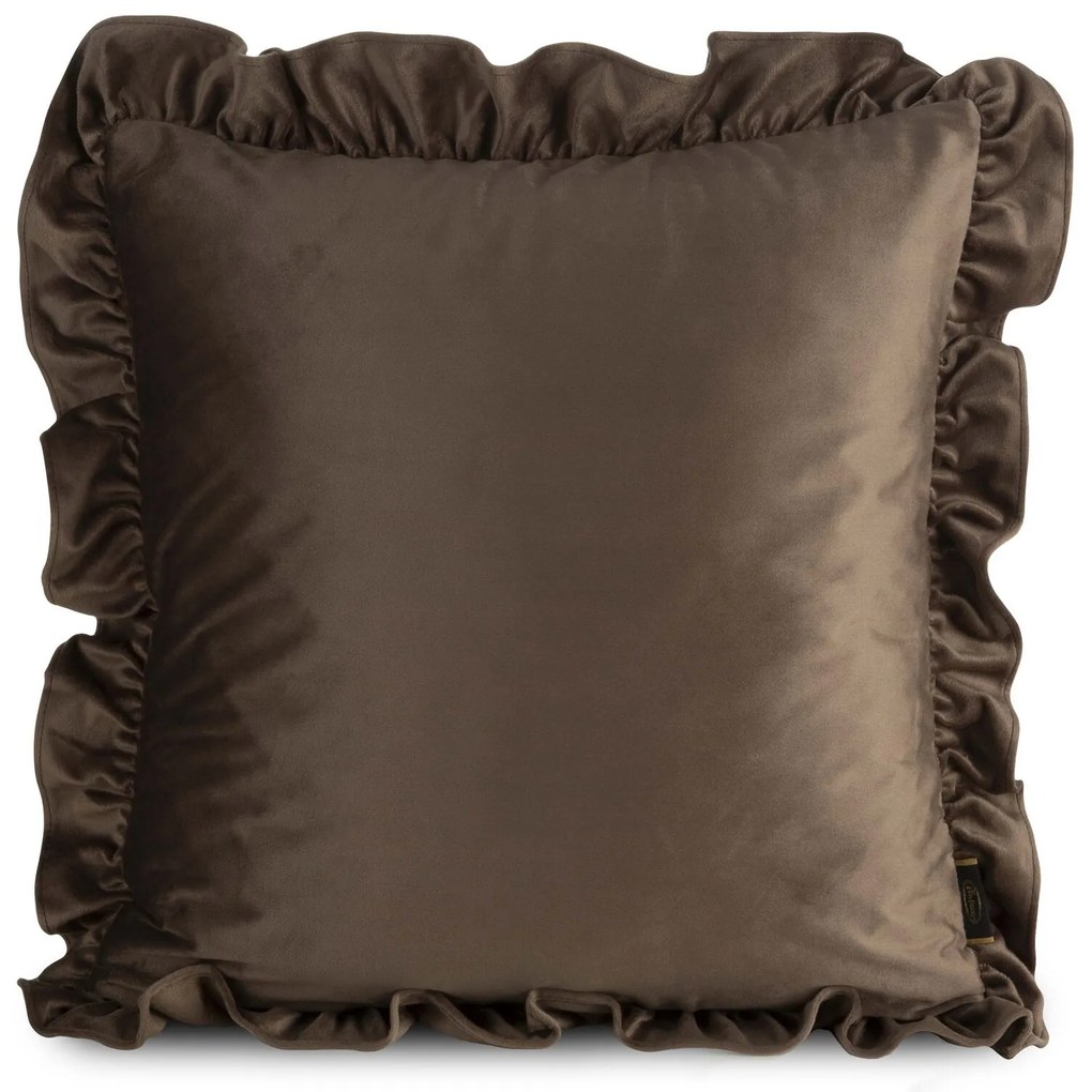 DEKORAČNÁ OBLIEČKA NA VANKÚŠ BRENDA 45X45 CM MAVOBÉŽOVÁ