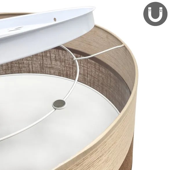 LED Stropné svietidlo SIRJA WOOD LED/36W/230V pr. 45 cm hnedá/dub