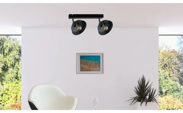 Bodové svietidlo FAUN 2xE27/60W/230V čierna