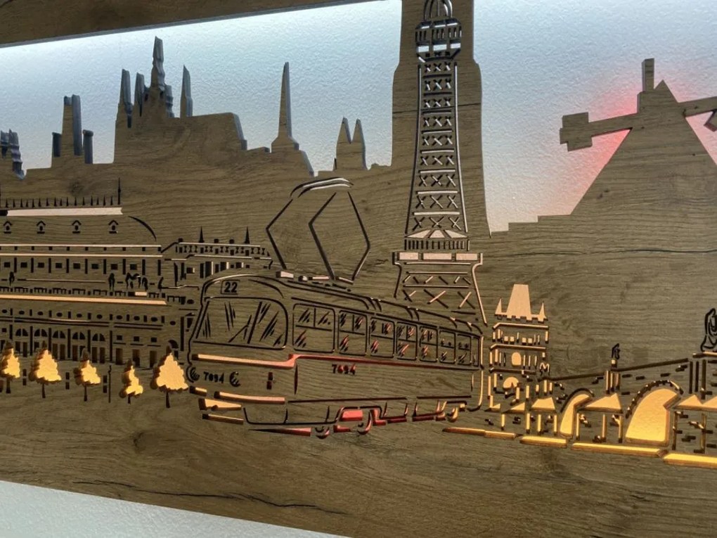 Podsvietený obraz Praha