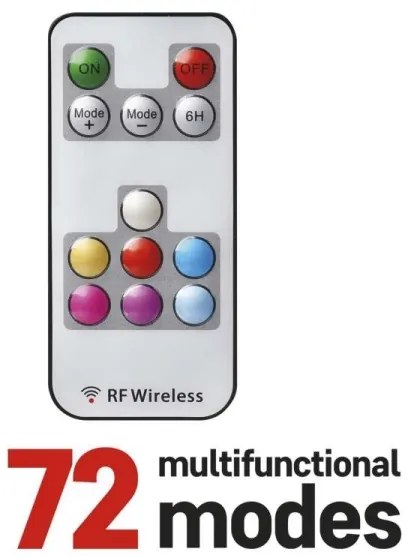 LED RGB Vianočná vonkajšia reťaz 160xLED/72 módov 19m IP44 + diaľkové ovládanie