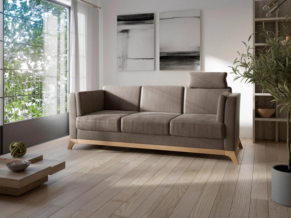 XXXLutz TROJMIESTNA POHOVKA, textil, hnedá Sit & More - Sedačky - 000144022315