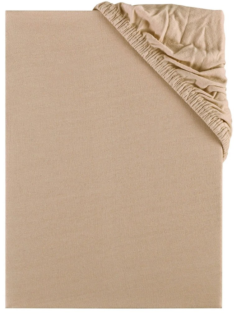 Plachta posteľná cappuccino jersey EMI: Plachta 200x200