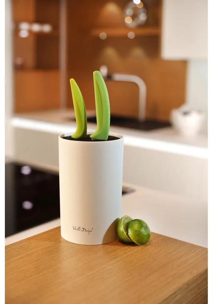 Biely blok na nože Vialli Design Universal