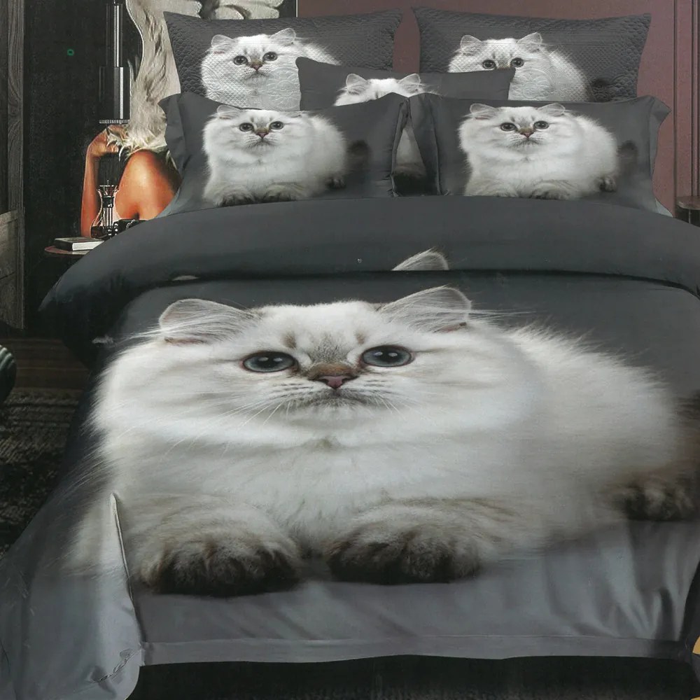 Obliečky KETY BIG GREY 3-dielna sada 140x200 cm