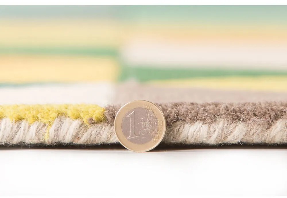 Flair Rugs, Ručne všívaný kusový koberec Illusion Prism Green/Multi kruh, 160x160 (priemer) kruh, viacfarebná, obývacia izba