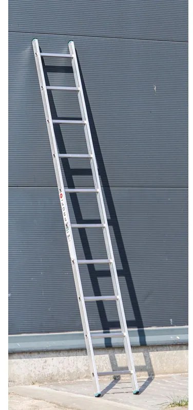 Hliníkový jednodielny rebrík ALVE EUROSTYL, 1x10 priečok, dĺžka 2,84 m