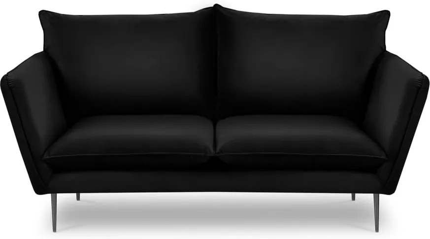 Čierna zamatová pohovka Mazzini Sofas Acacia, dĺžka 175 cm