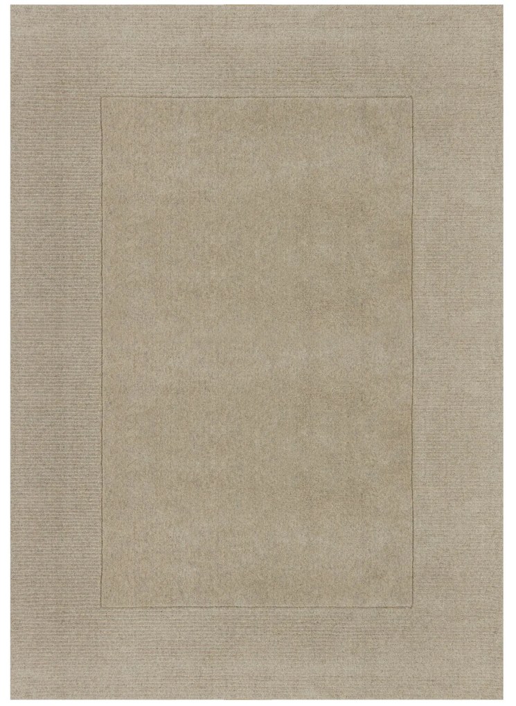 Flair Rugs koberce Kusový ručne tkaný koberec Tuscany Textured Wool Border Natural - 120x170 cm