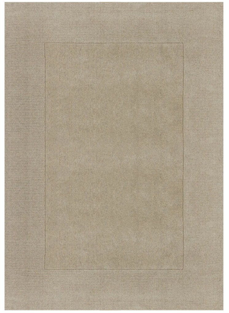 Flair Rugs koberce Kusový ručne tkaný koberec Tuscany Textured Wool Border Natural - 200x290 cm
