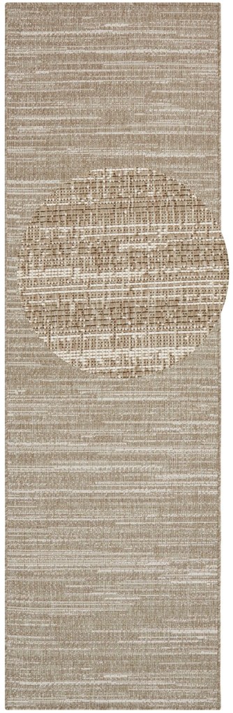 ELLE Decoration, Kusový koberec Gemini 105548 Linen z kolekcie Elle – na von aj na doma, 80x350, béžová, chodba / predsieň
