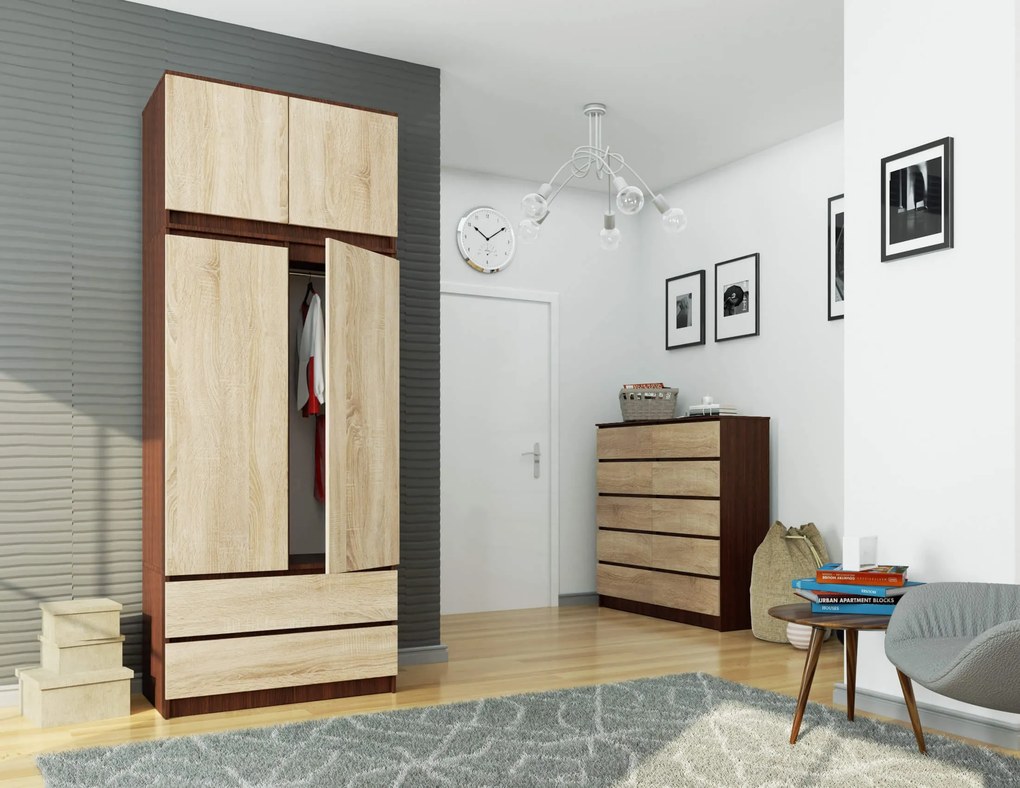 Nadstavba na skriňu Sashka  (wenge + dub sonoma). Akcia -17%. Vlastná spoľahlivá doprava až k Vám domov. 1069953