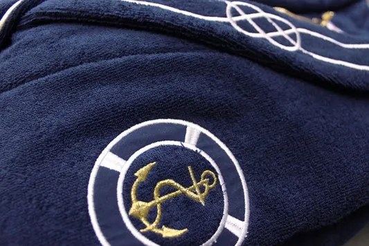 Soft Cotton Luxusný pánsky župan + uterák + papuče MARINE MAN v darčekovom balení