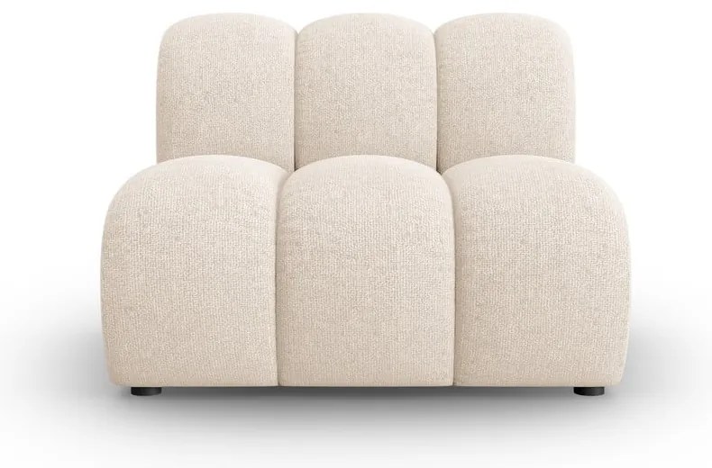 Krémovobiely modul pohovky (stredový diel) Lupine – Micadoni Home