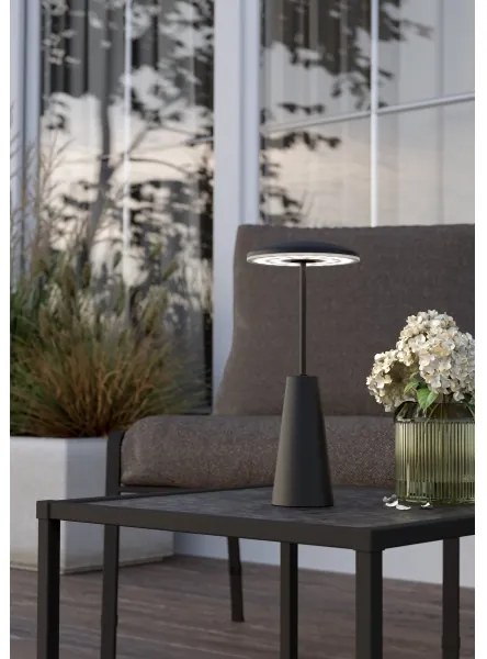 Eglo 900925 - LED Stmievateľná vonkajšia lampa PICCOLA 2,8W/5V 5200mAh IP54 čierna