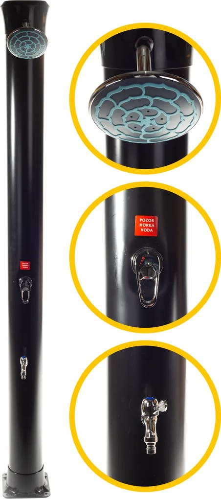 Solárna sprcha Hawaj Alu 40 l | čierna