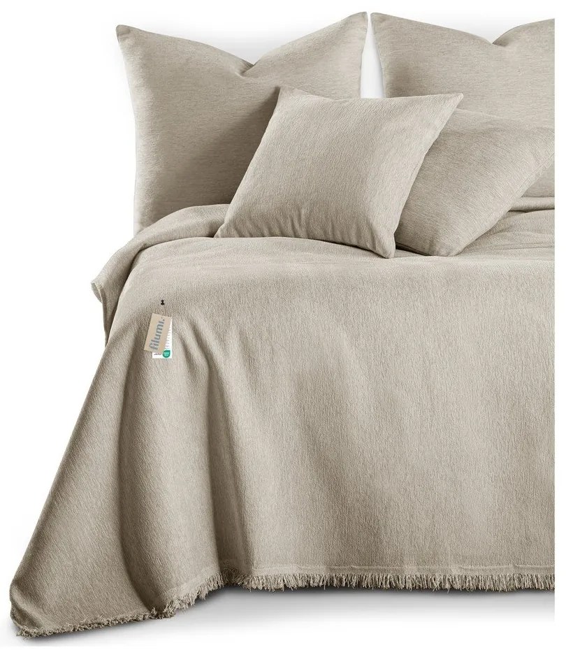 Béžový pléd zo ženilky 220x240 cm Talo – Filumi