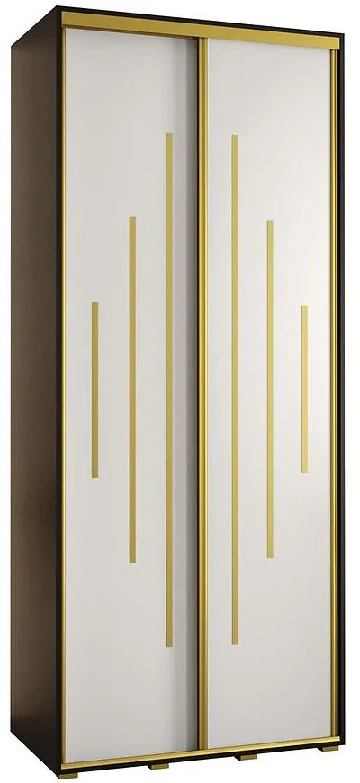 Skriňa 45 Canaris 12 100 čierna/biela/gold