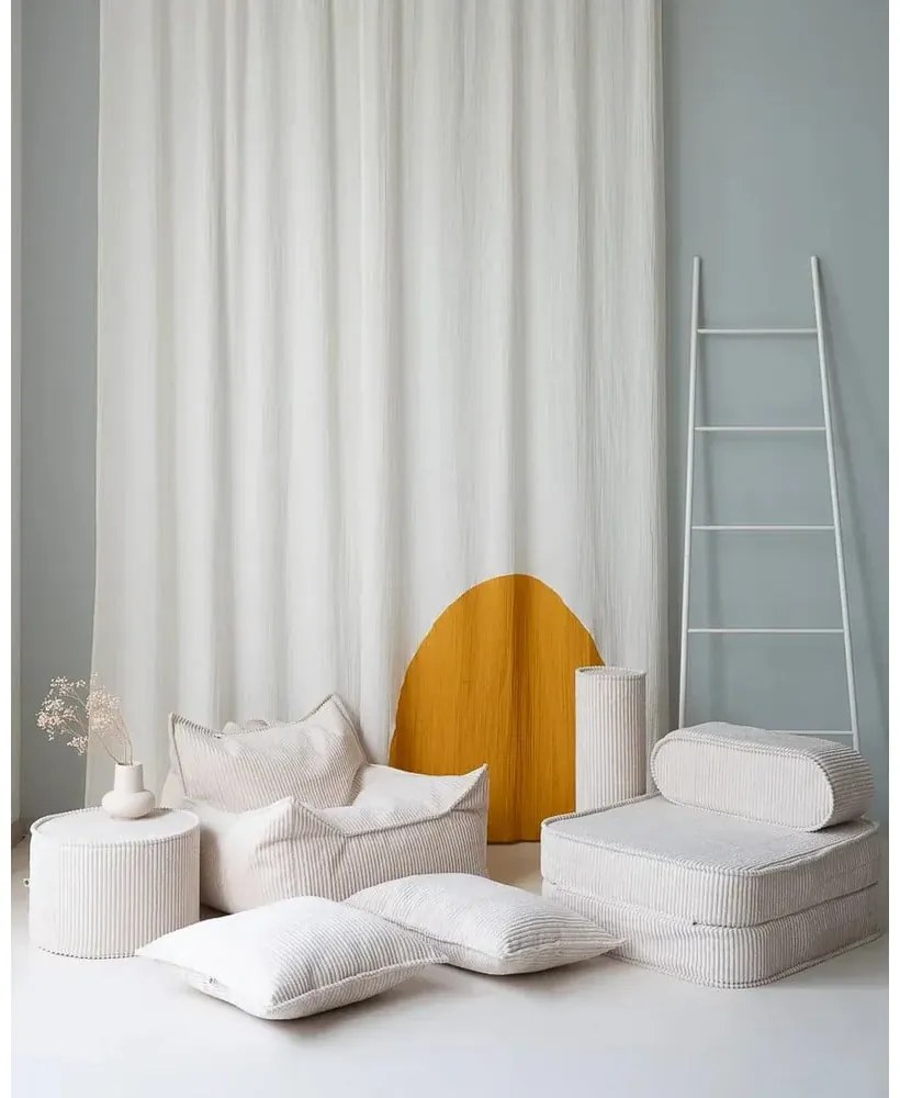 Krémový menčestrový detský pohovkový vankúš Roll – Wigiwama