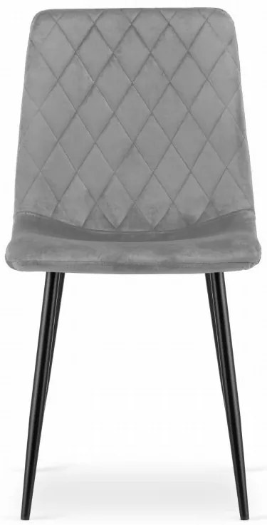 Set 4 kresiel TURIN - svetlosivý zamat