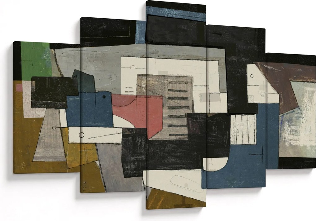 Obraz - Abstrakcia, kubizmus (150x105 cm)