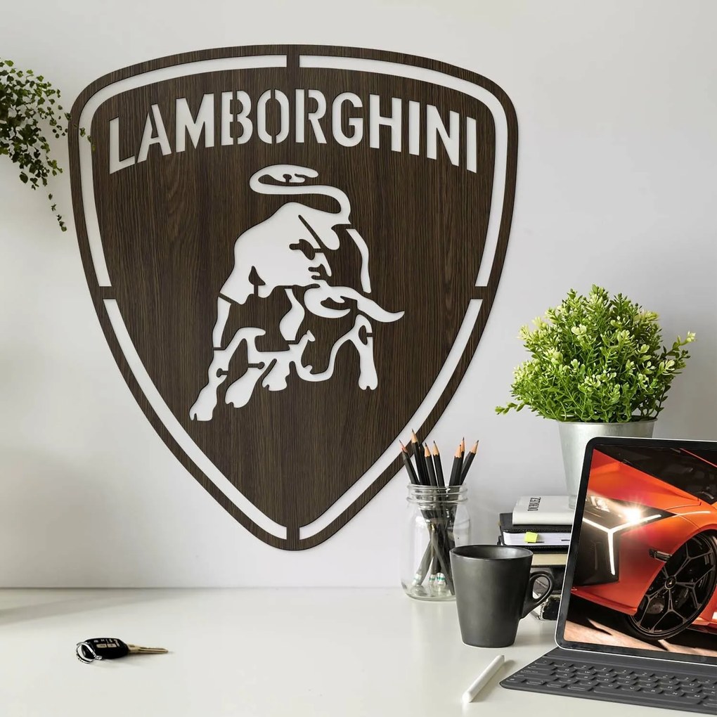 DUBLEZ | Drevené logo auta - Lamborghini