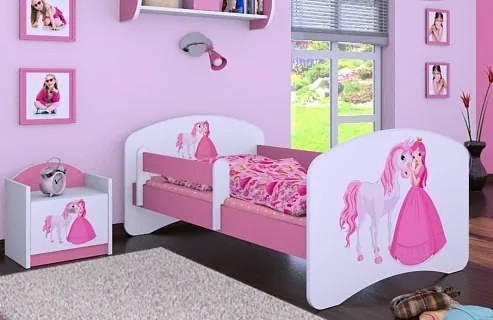 Detská posteľ bez šuplíku 140x70cm PRINCEZNA A KONÍK