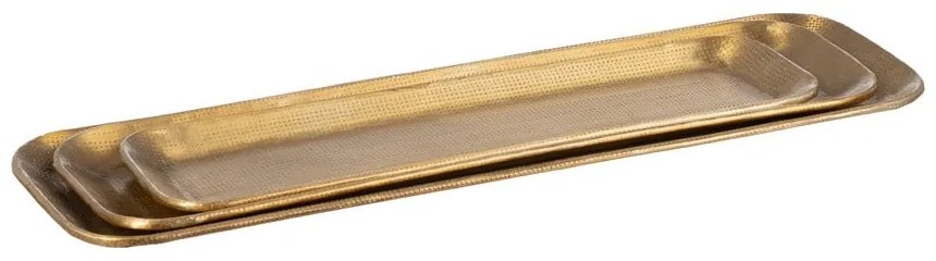 Kovové dekoračné tácky v súprave 3 ks 14x48 cm Grau – Ixia