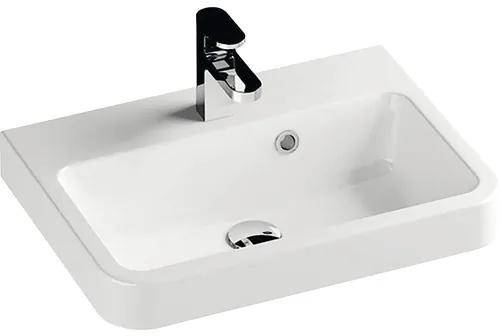 Klasické umývadlo Umývadlo na skrinku RAVAK BeHappy II liaty mramor biela 550 x 140 x 400 mm XJA01155000