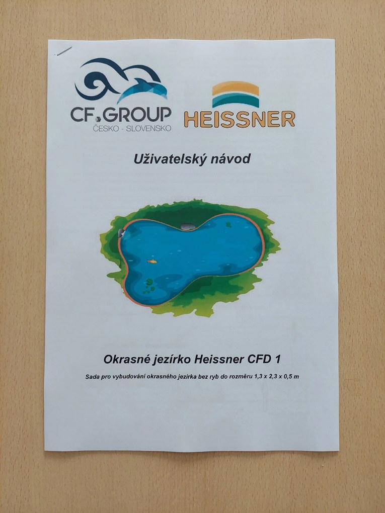 Súprava Heissner na stavbu kúpacieho jazierka do 3,36 x 2,38 x 1 m CFP2