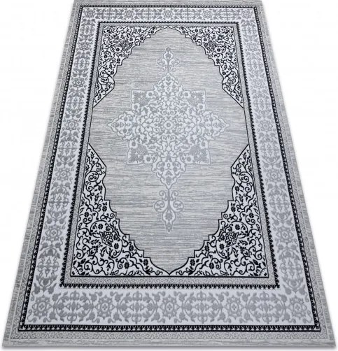 Dywany Łuszczów, AKCIA: 80x150 cm Kusový koberec Gloss 8490 52 Ornament ivory/grey, šedá, chodba / predsieň