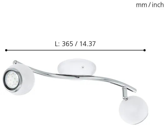 EGLO 31002 - LED Bodové svietidlo BIMEDA 2xGU10/3W LED