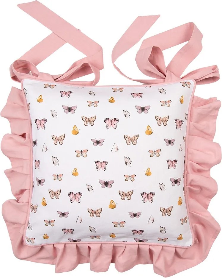 Obliečka na sedák s volánikmi a motýlikmi Butterfly Paradise - 40*40 cm