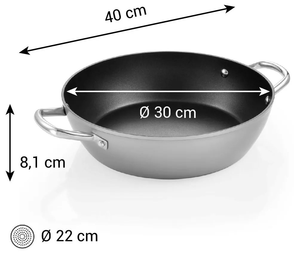 Tescoma Panvica hlboká GrandCHEF+ pr. 30 cm, 2 úchyty, pr. 30 cm