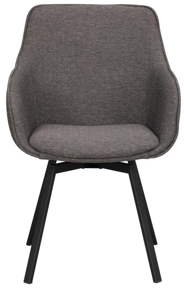 Sivé čalúnené jedálenské kreslá v súprave 2 ks Alison – Rowico