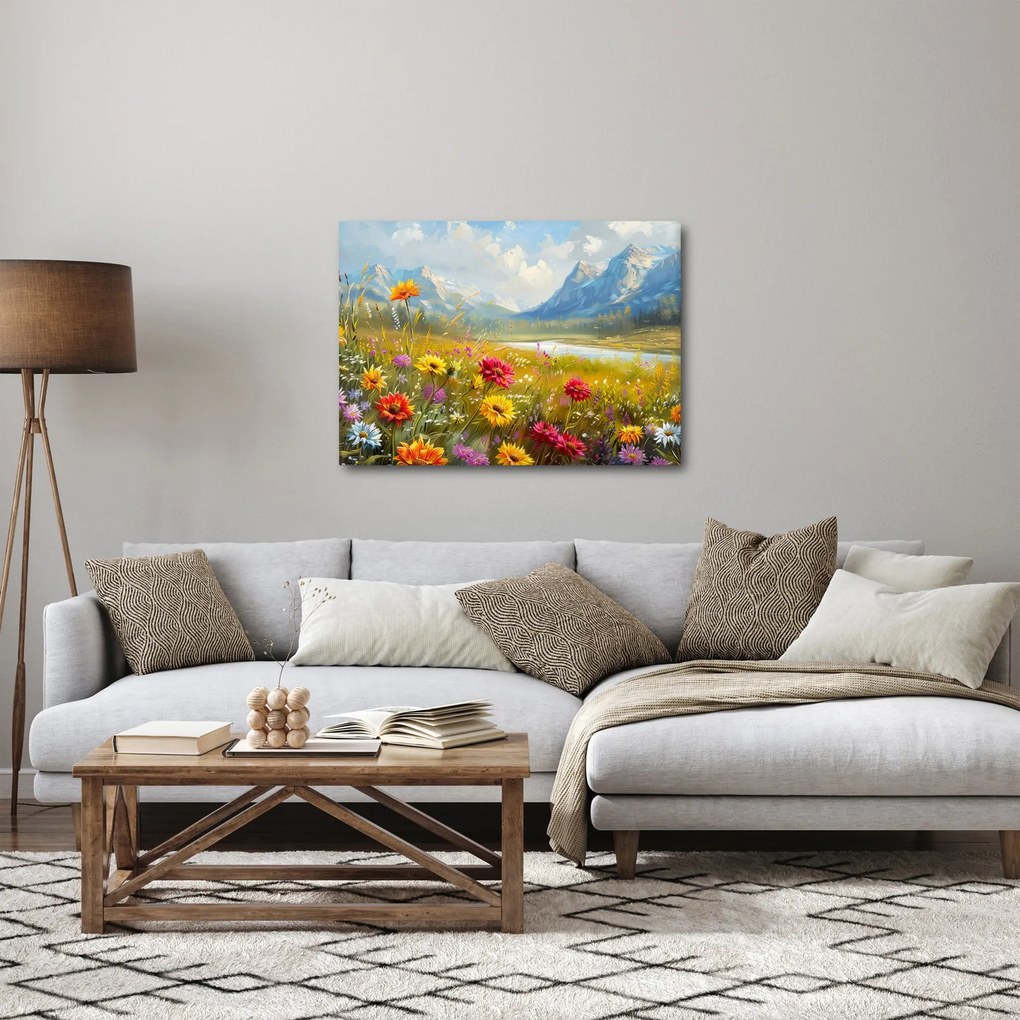 Obraz - Maľovaná krajina (70x50 cm)