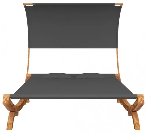 vidaXL Hojdacia sieť so strieškou 165x210x155 cm masívny smrek antracitová-