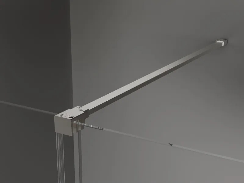 Mexen Velar, sprchový kút s posuvnými dverami 150 x 85 cm, 8mm šedé sklo, brúsená oceľ, 871-150-085-41-97