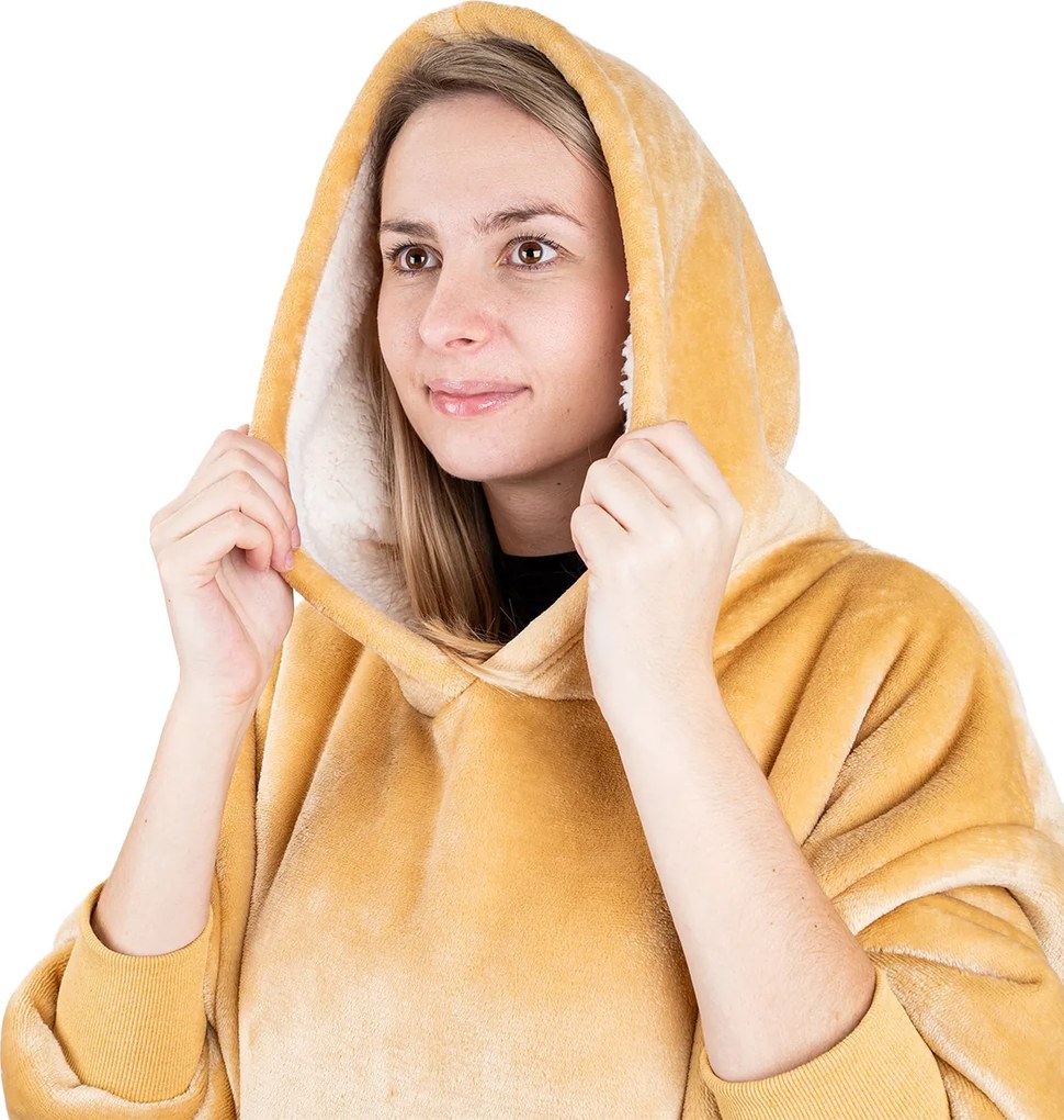 4Home Baránková mikina mikroplyš Beige, uni M - dámske