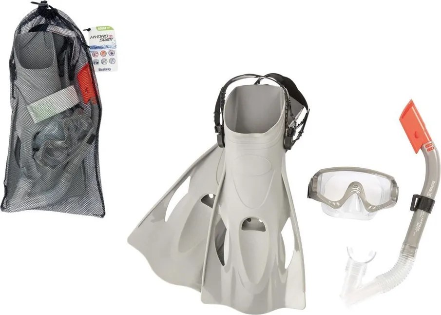 Potápačská súprava Bestway Grey Maska, plutvy, trubica 25020