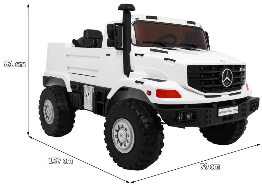 RAMIZ Elektrické auto Mercedes-Benz Zetros BDM0916 - biele