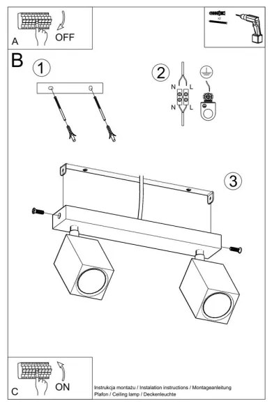 Sollux SL.1036 - Bodové svietidlo KEKE 2xGU10/40W/230V dub