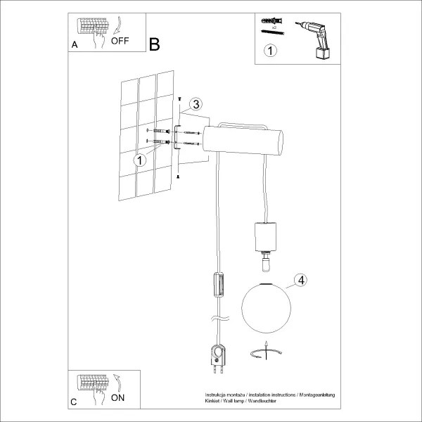 Sollux SL.1645 - Nástenná lampa NIBMI 1xG9/8W/230V buk