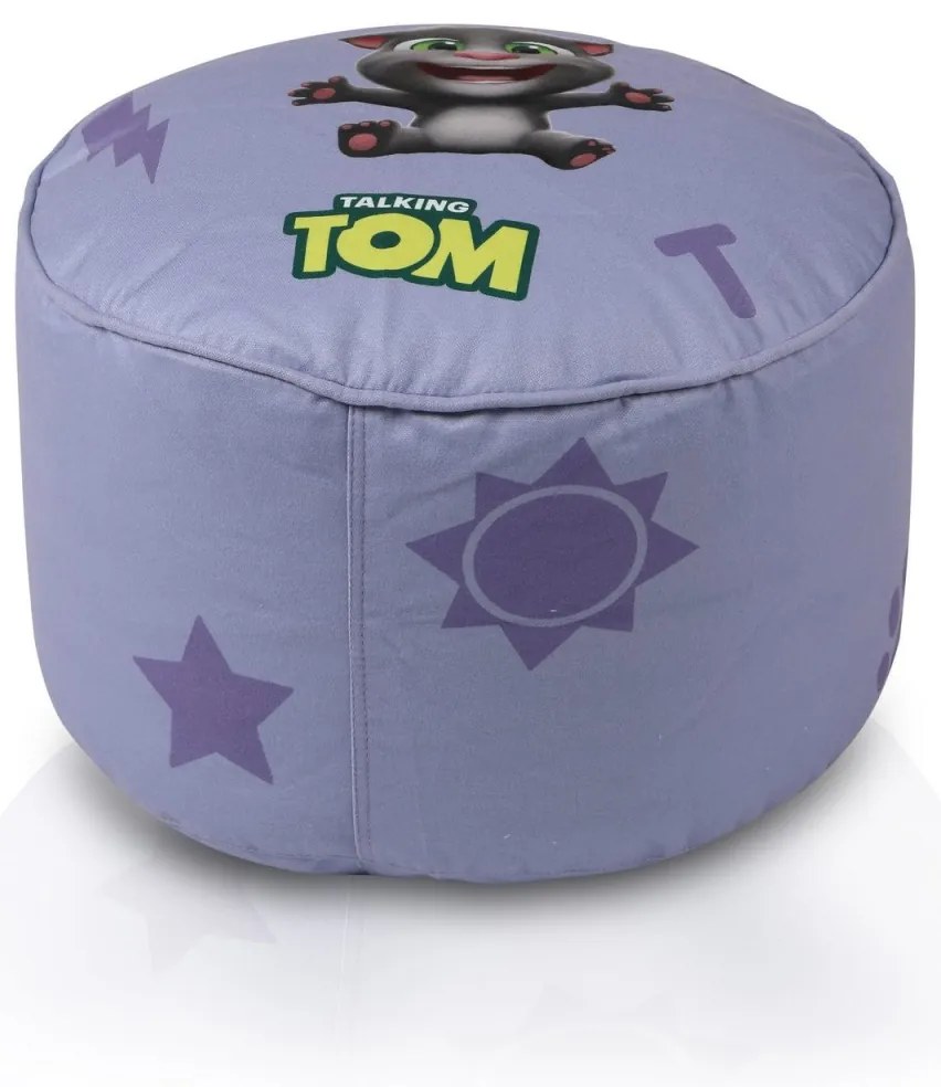 Sedací vak Talking Tom & Friends – detský kresielkový vak s opierkou nôh Farba: F - fialový