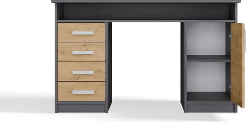 Písací stôl ADA 125 cm dub Artisan/antracitový